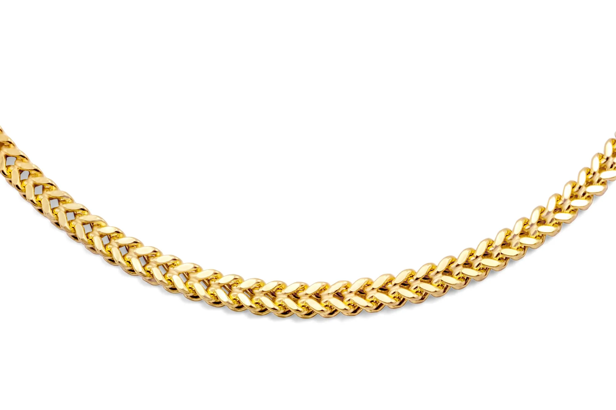 10K Yellow Gold Hollow Franco Chain 4mm