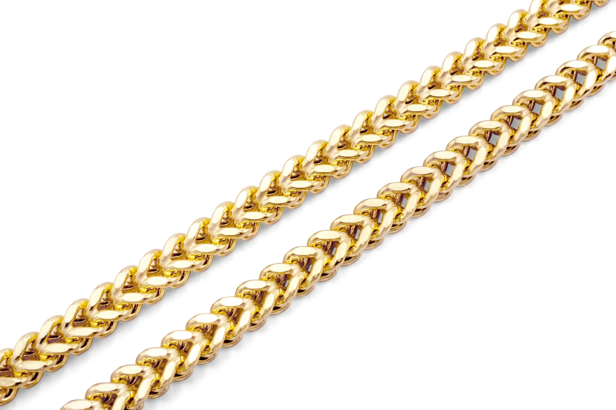 10K Yellow Gold Hollow Franco Chain 4mm