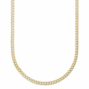 14K Gold Curb Chain Link Necklace