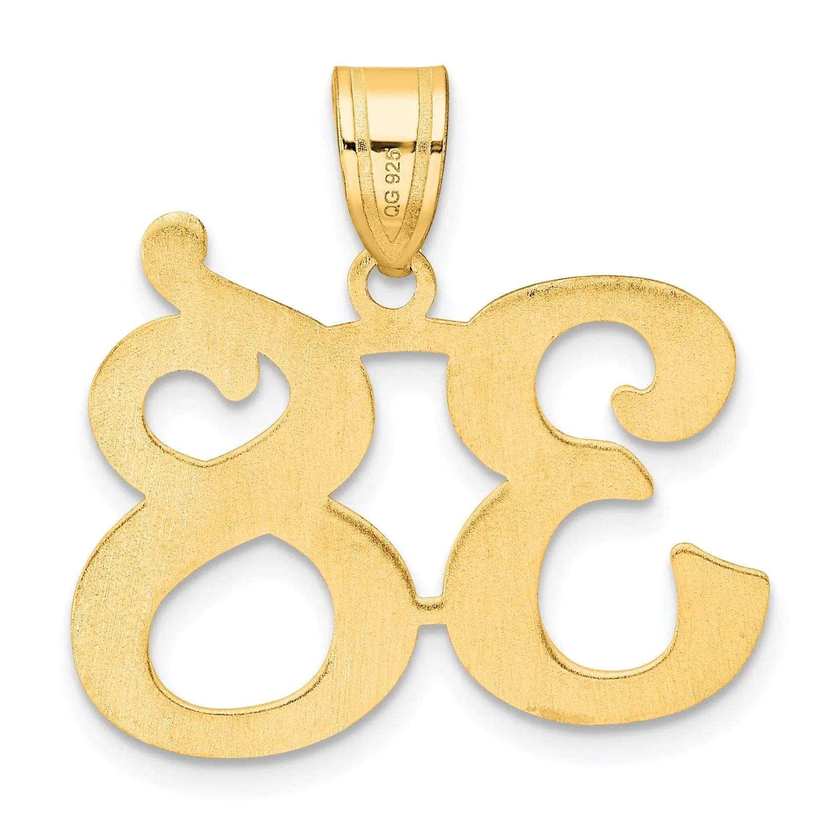 14k Yellow Gold Polished Finish Number 38 Charm Pendant