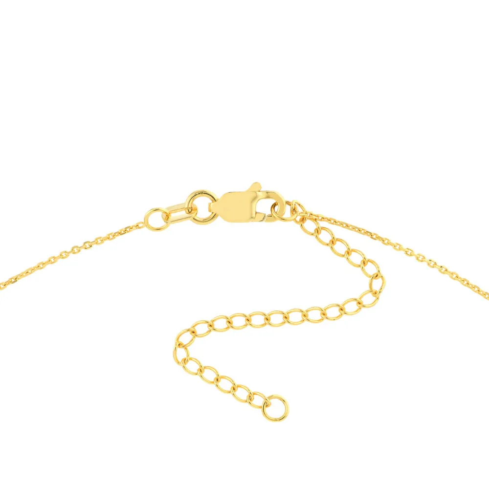 14k Yellow Gold Thin Bar Necklace