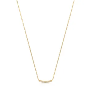 14kt Gold Magma Curve Diamond Necklace