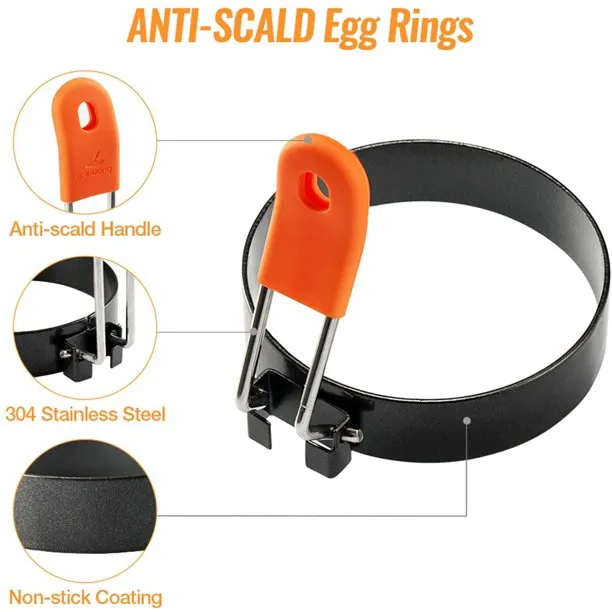 5 Pack Professional Egg Ring Set