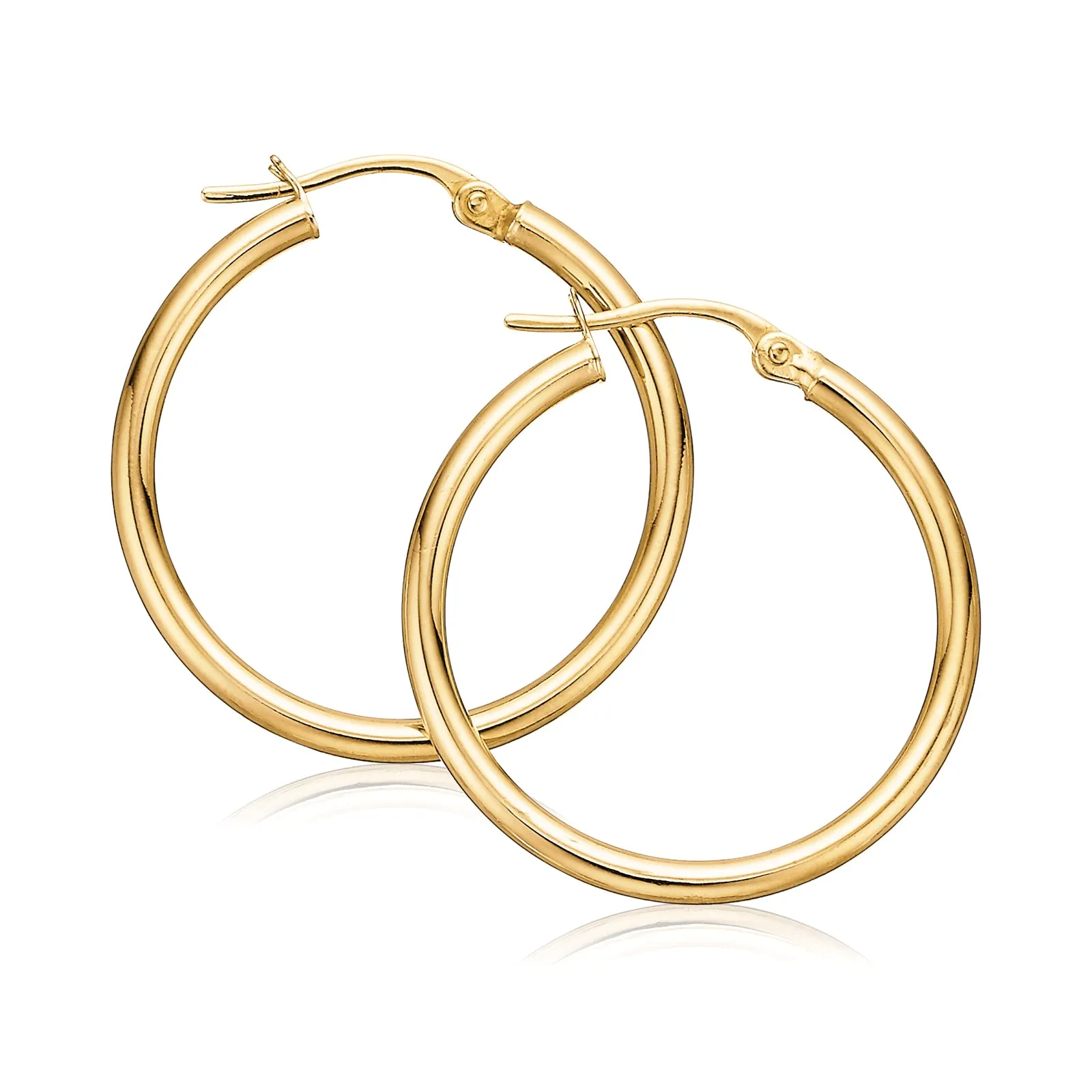 9ct Yellow Gold 20x2mm Polished  Hoop Earrings