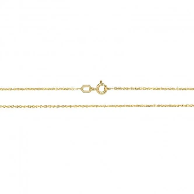 9ct Yellow Gold Diamond Cut Chain CH217