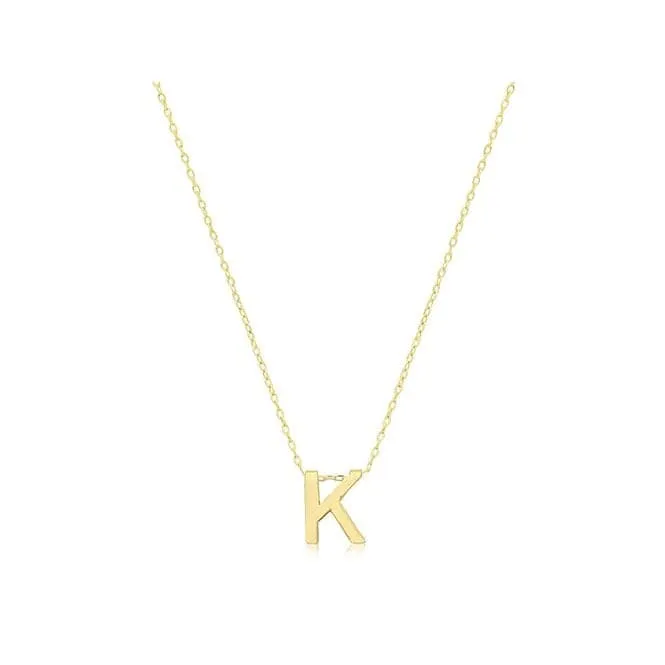 9ct Yellow Gold Initial Necklace NK435/K