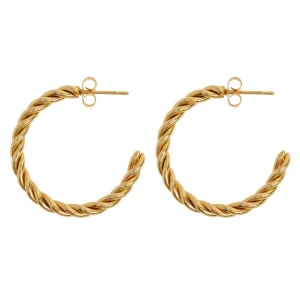 Alicia - Twisted Hoop Earrings Stainless Steel