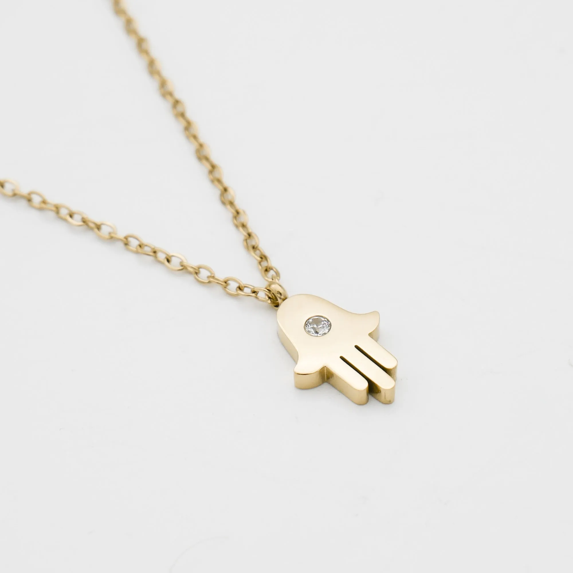 Amalie Hand of Hamsa Necklace