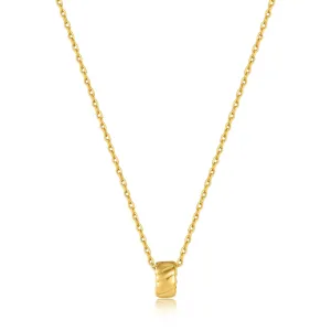 Ania Haie Gold Smooth Twist Pendant Necklace