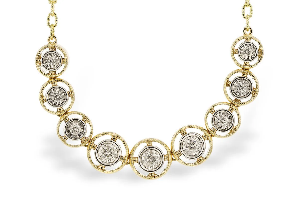 Bezel Set Diamond Necklace