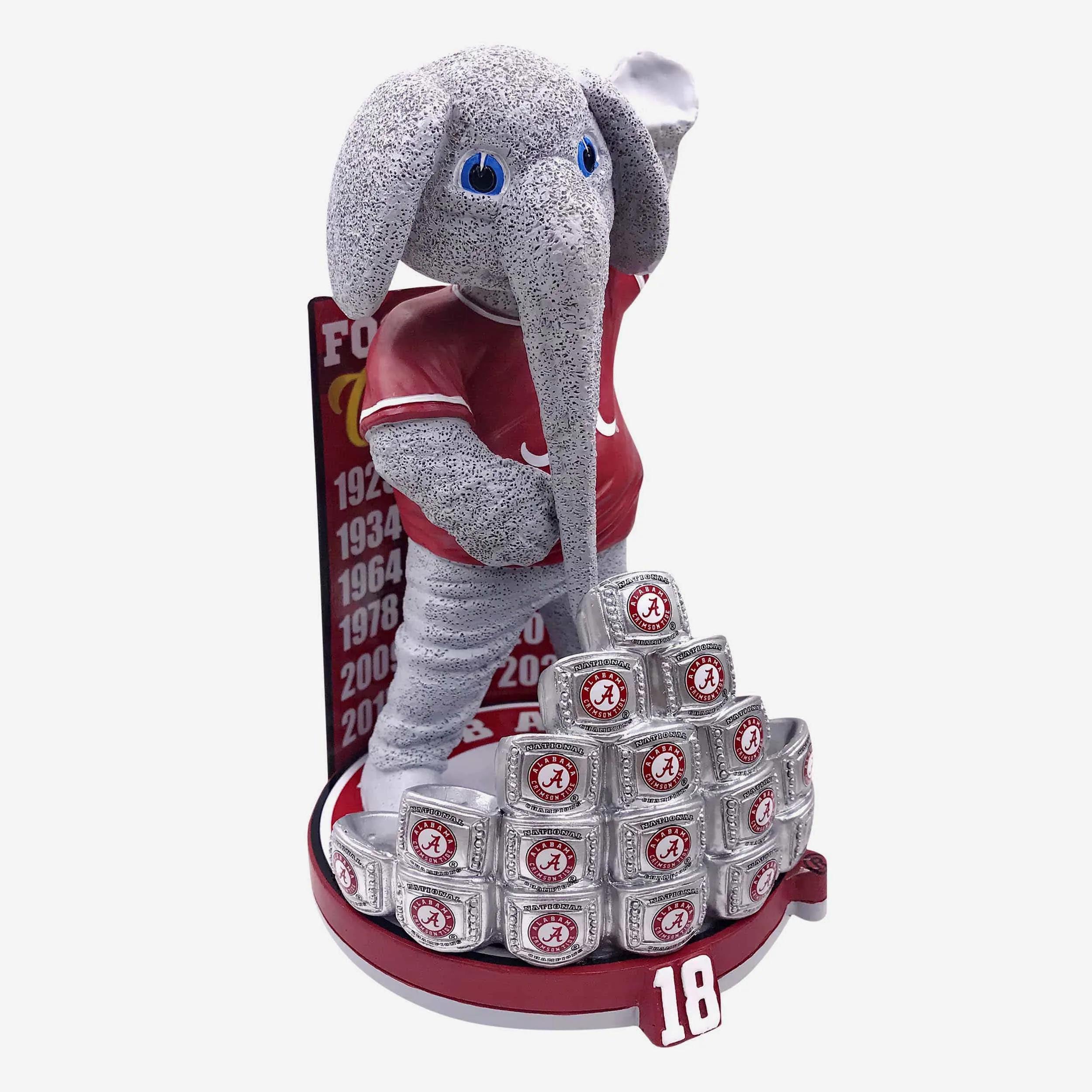 Big Al Alabama Crimson Tide 18 Championship Rings Mascot Bobblehead