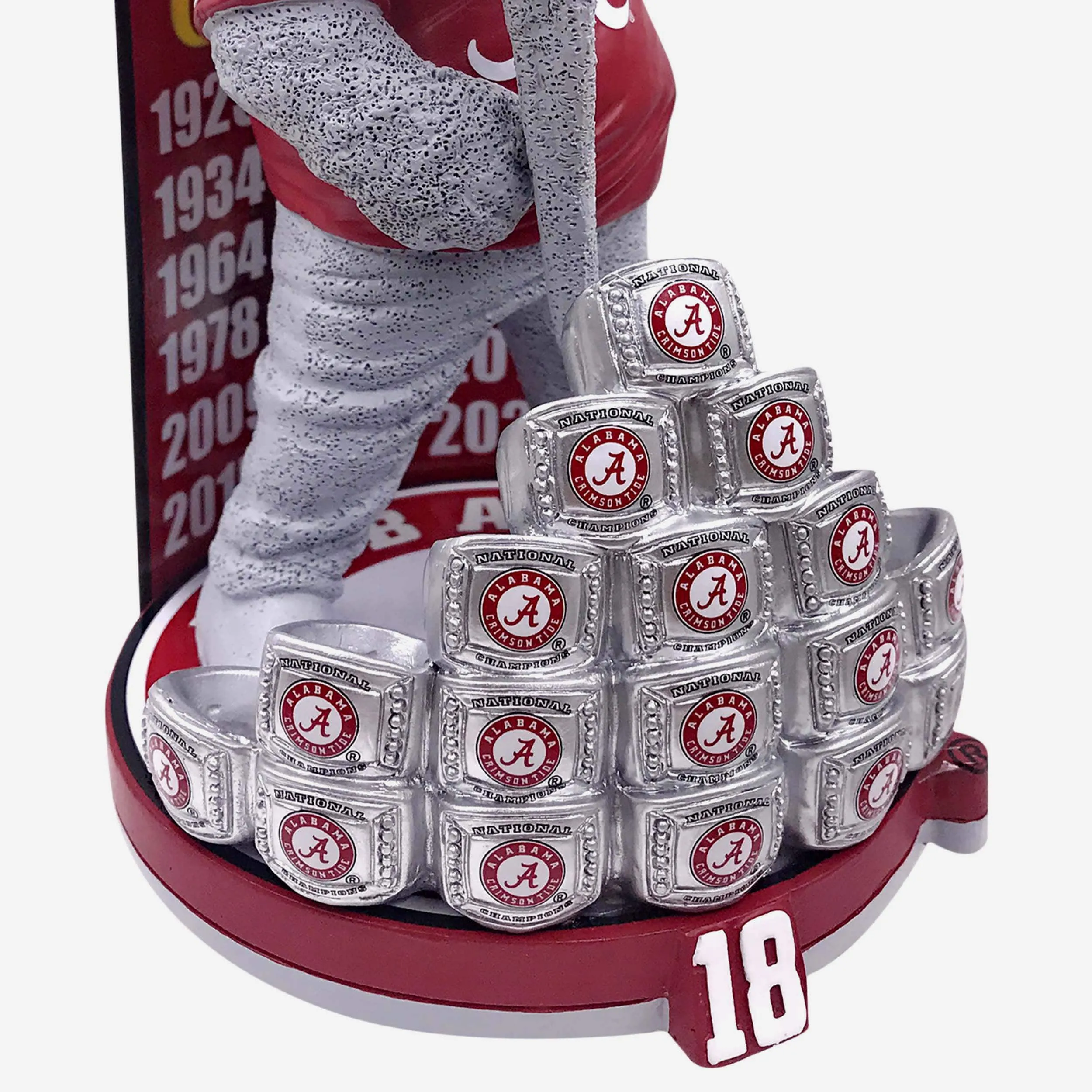 Big Al Alabama Crimson Tide 18 Championship Rings Mascot Bobblehead