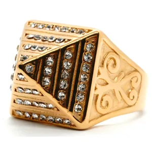 Big Daddy The Great Pyramid Gold Diamond - Ring Size 15