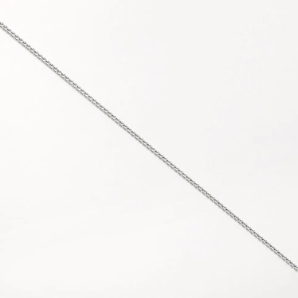 Cable Knit Chain Necklace in Silver