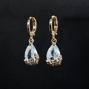 Carmen X - Crystal Drop Rose Gold Earrings