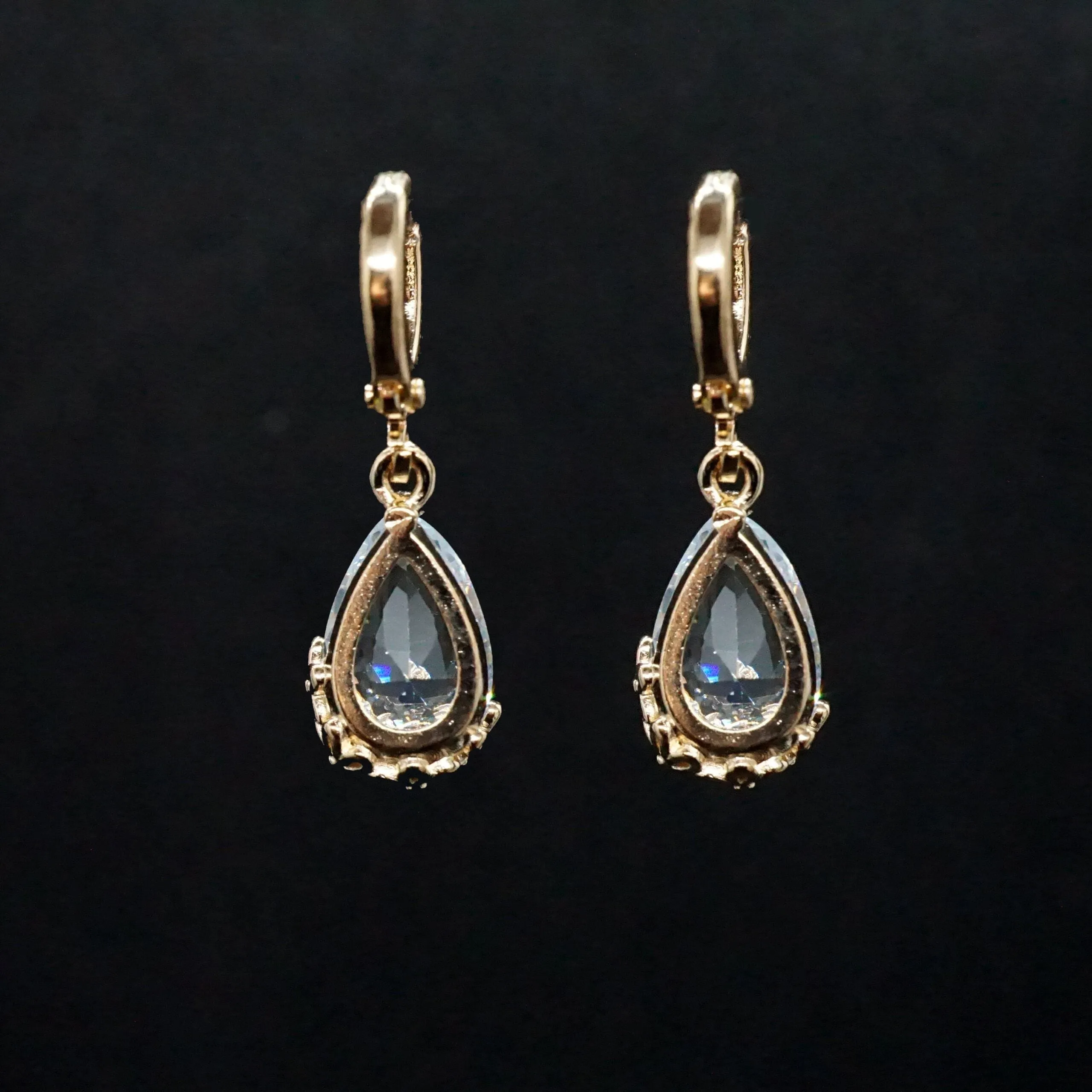 Carmen X - Crystal Drop Rose Gold Earrings