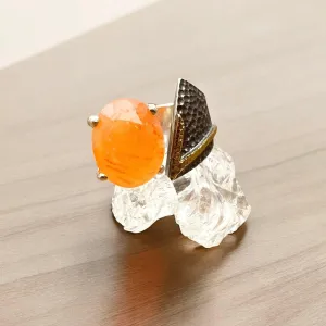 Carnelian Adjustable Statement Ring