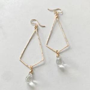 Crystal Quartz Geo Earrings