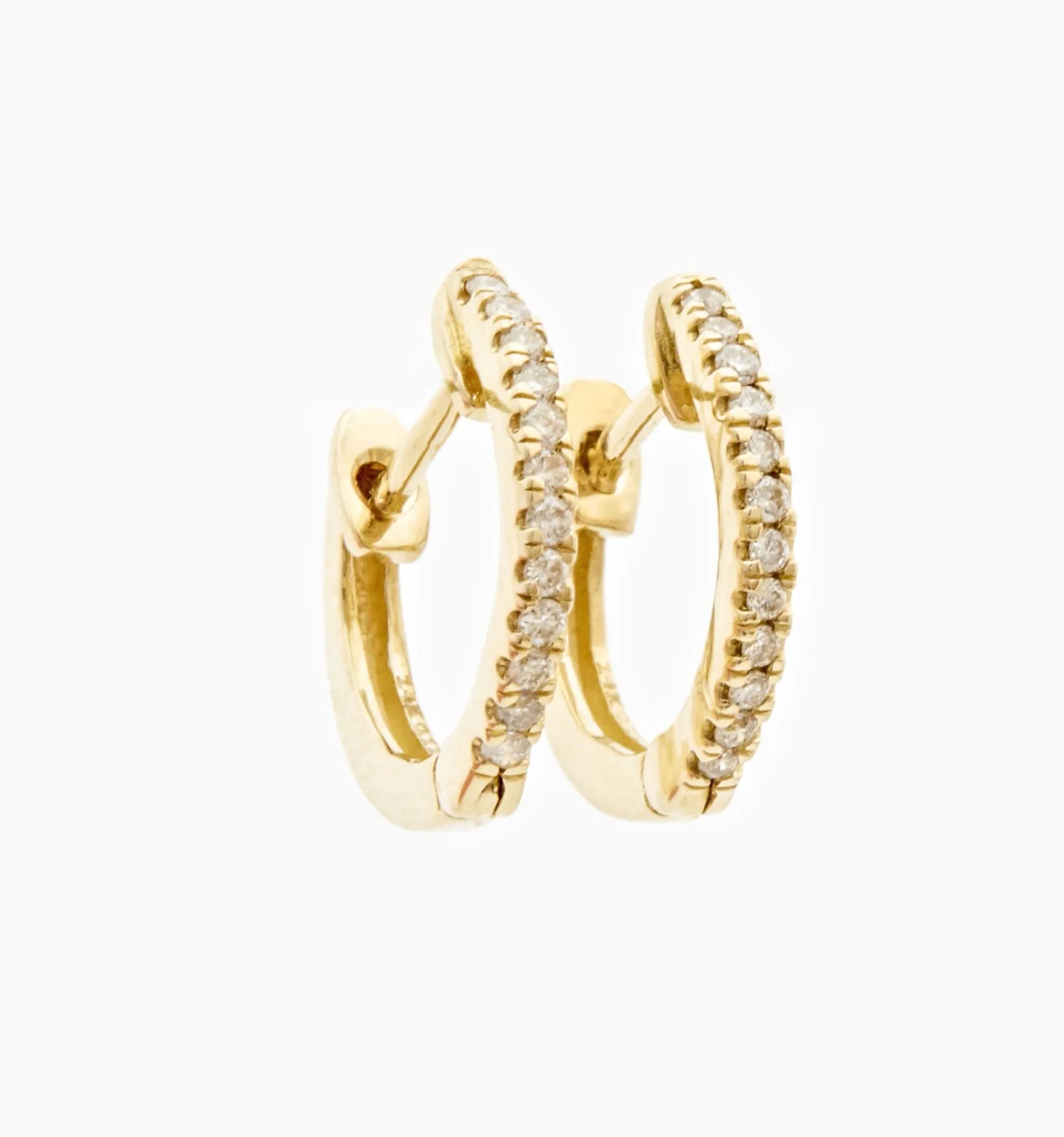 Diamond Gold Hoop Earrings