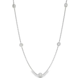 Diamond Rondelle Necklace White Gold 1.73