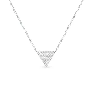 Diamond Triangle Pendant Necklace