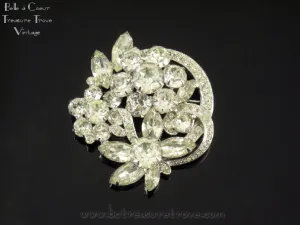 Eisenberg Ice Vintage Rhinestone Brooch 1950s