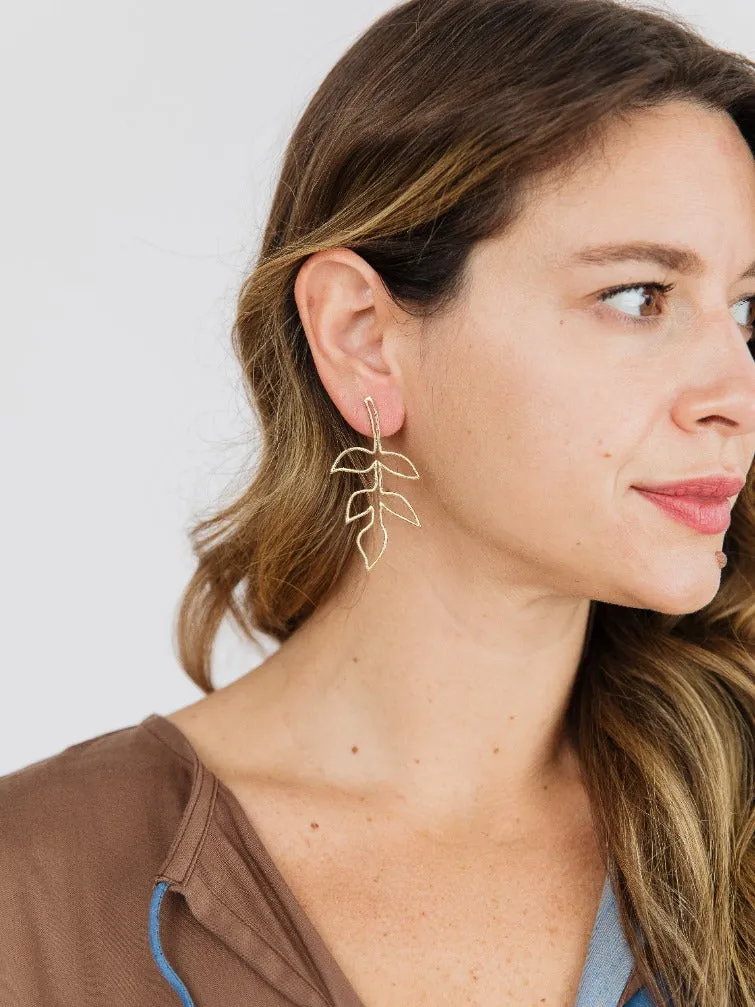 Fauna Wire Earrings - Gold