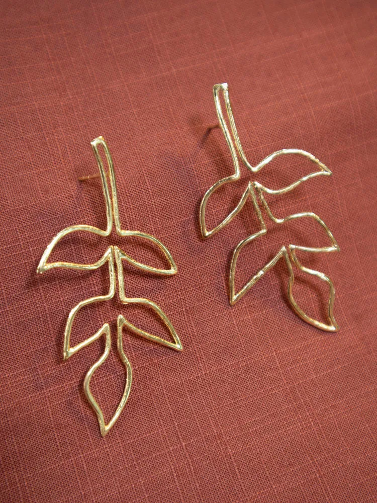 Fauna Wire Earrings - Gold