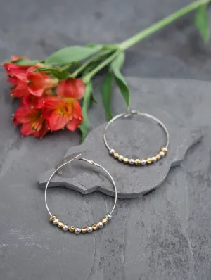 Gold & Silver Bead Hoop