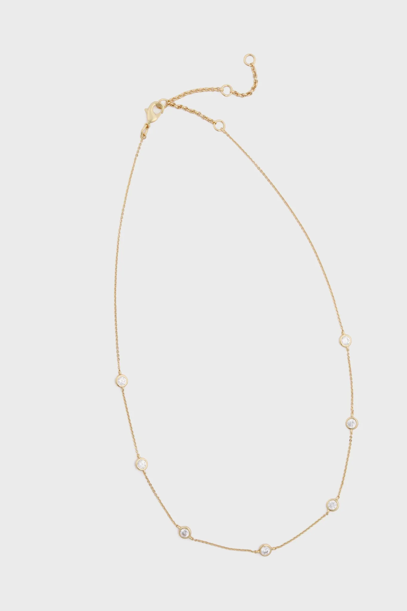 Gold Bezel Strand Necklace