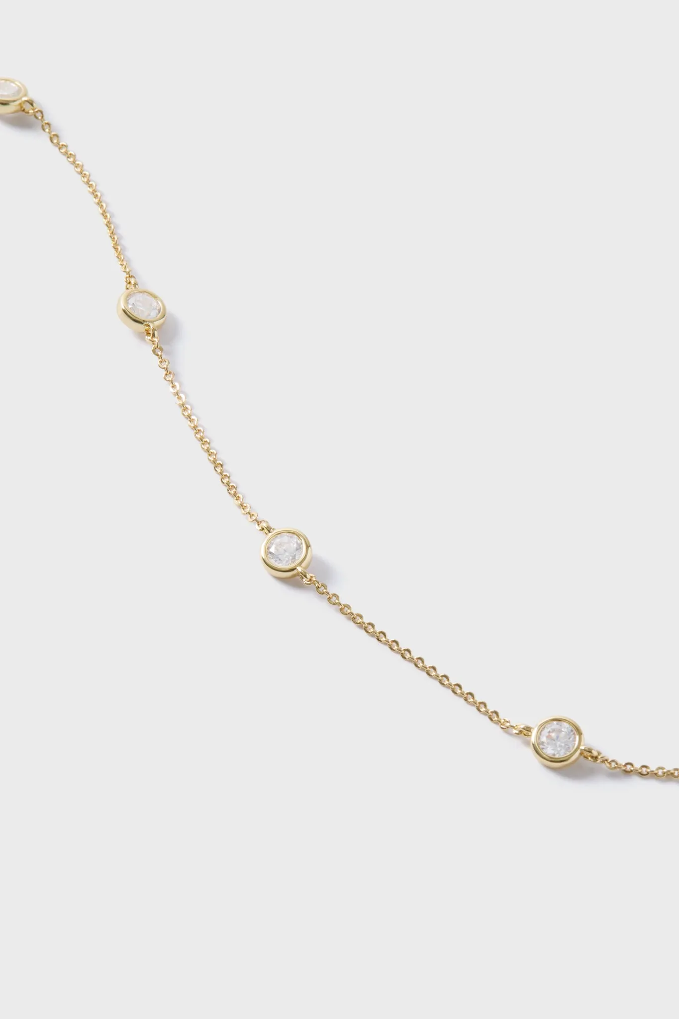 Gold Bezel Strand Necklace