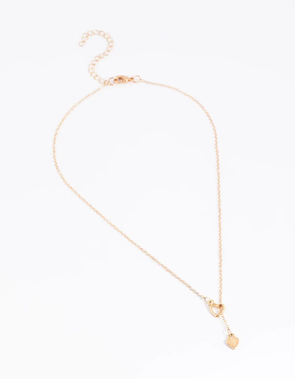 Gold Heart Thread Necklace