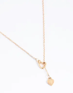 Gold Heart Thread Necklace