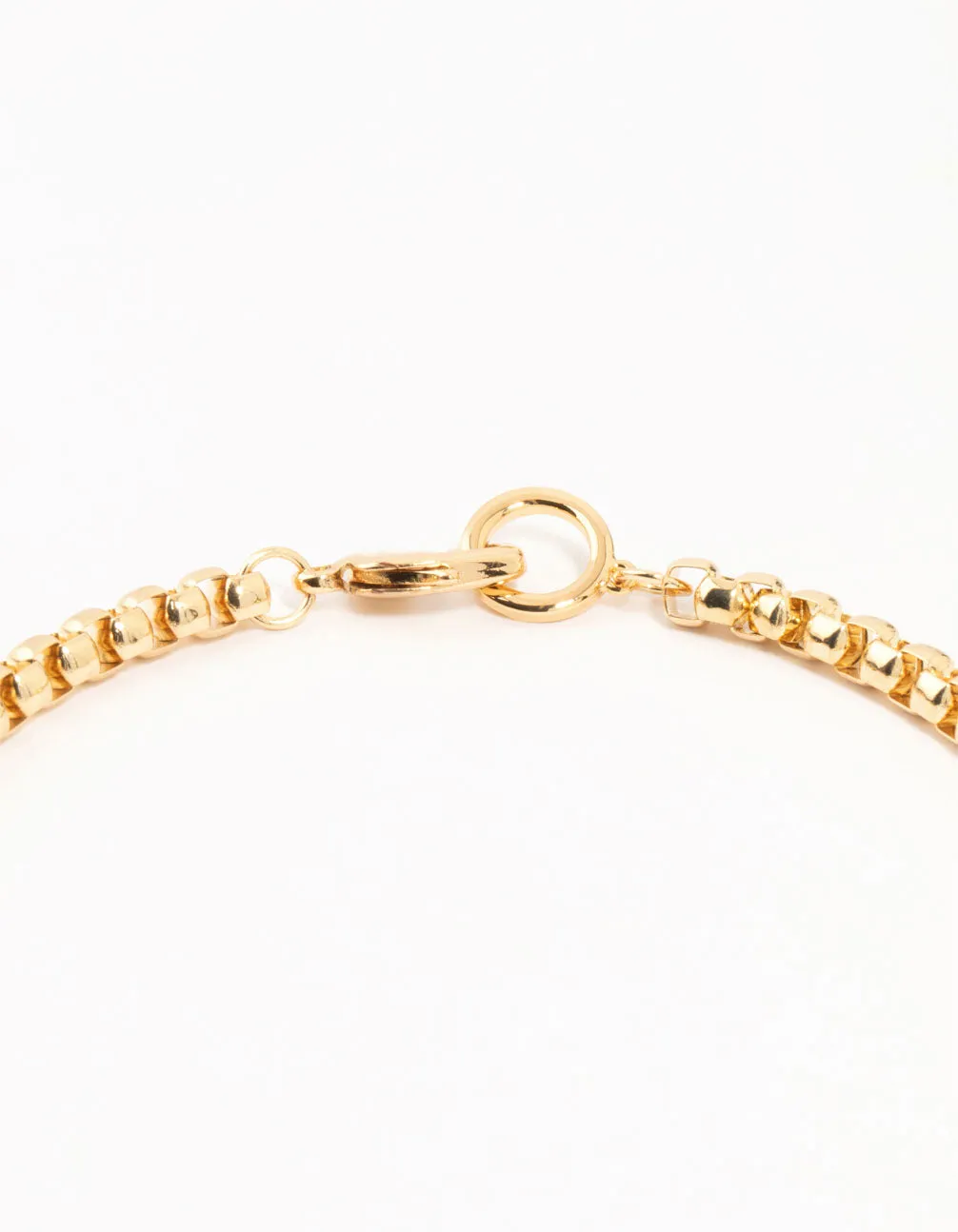 Gold Plated Thick Round Chain Necklace