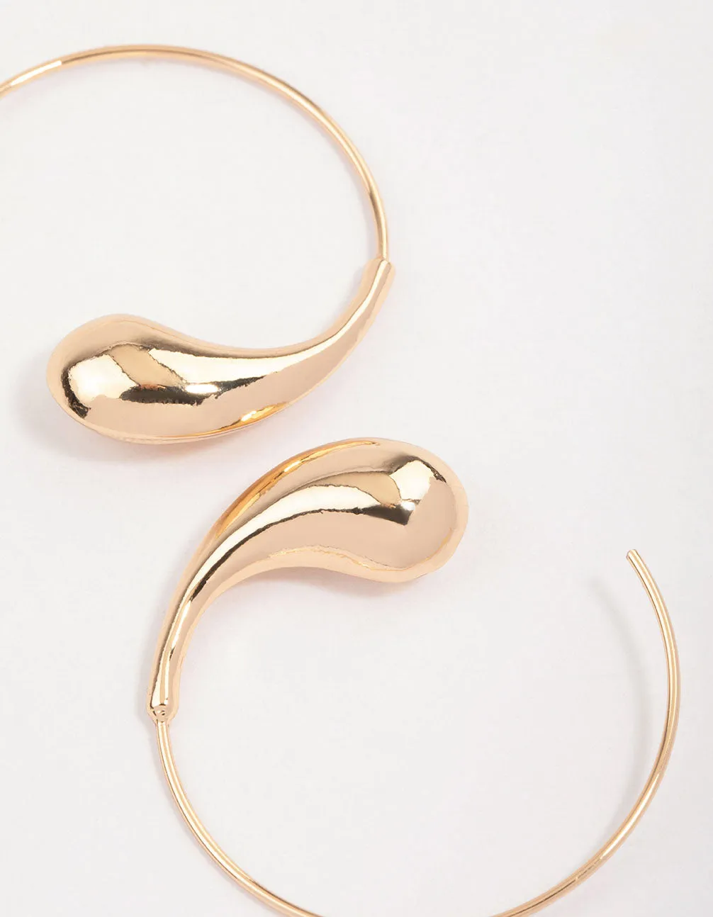 Gold Threaded Gold Hoop Earrings