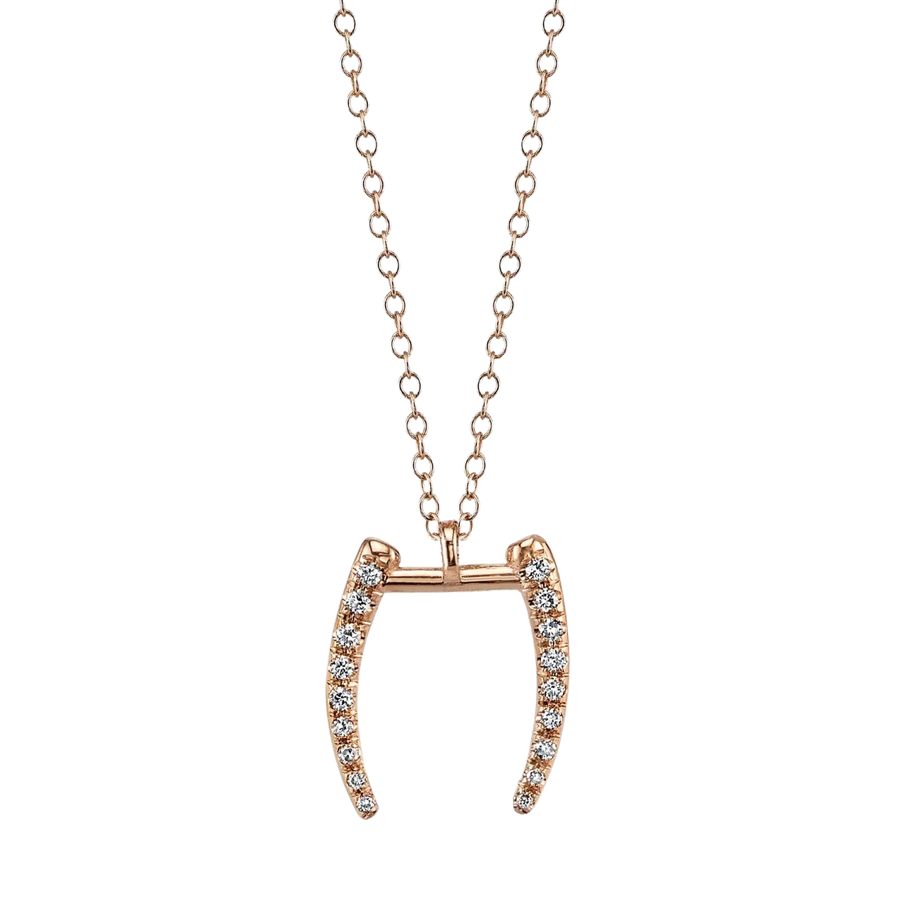 Infinite Tusk Necklace with White Pavé Diamonds