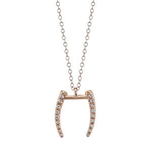 Infinite Tusk Necklace with White Pavé Diamonds