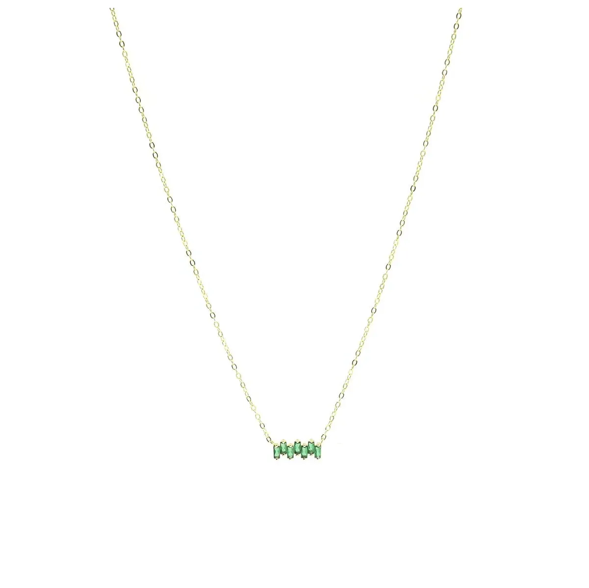 Irregular Baguette Necklace .925 Sterling Silver Zircon Luxury Dainty Necklaces