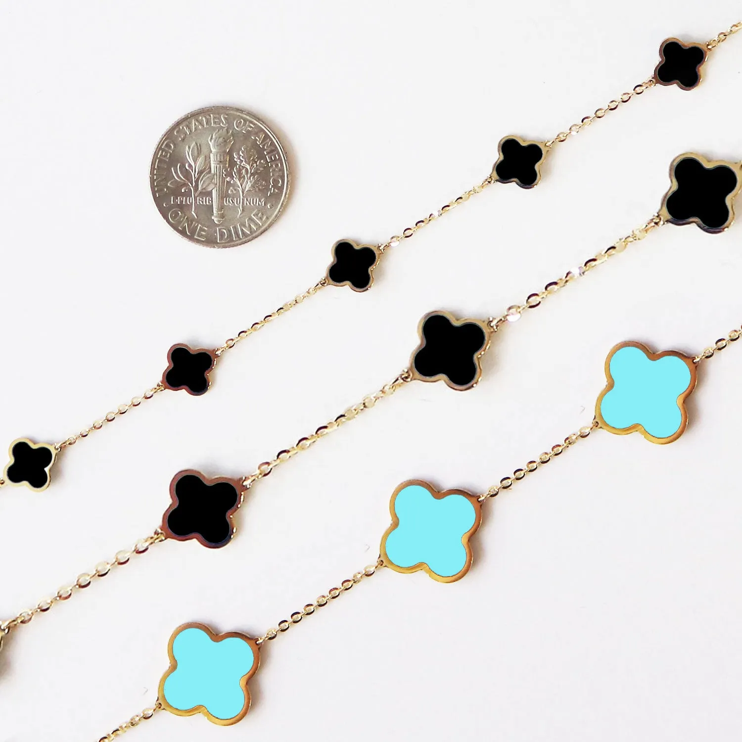 Large Turquoise Clover Necklace