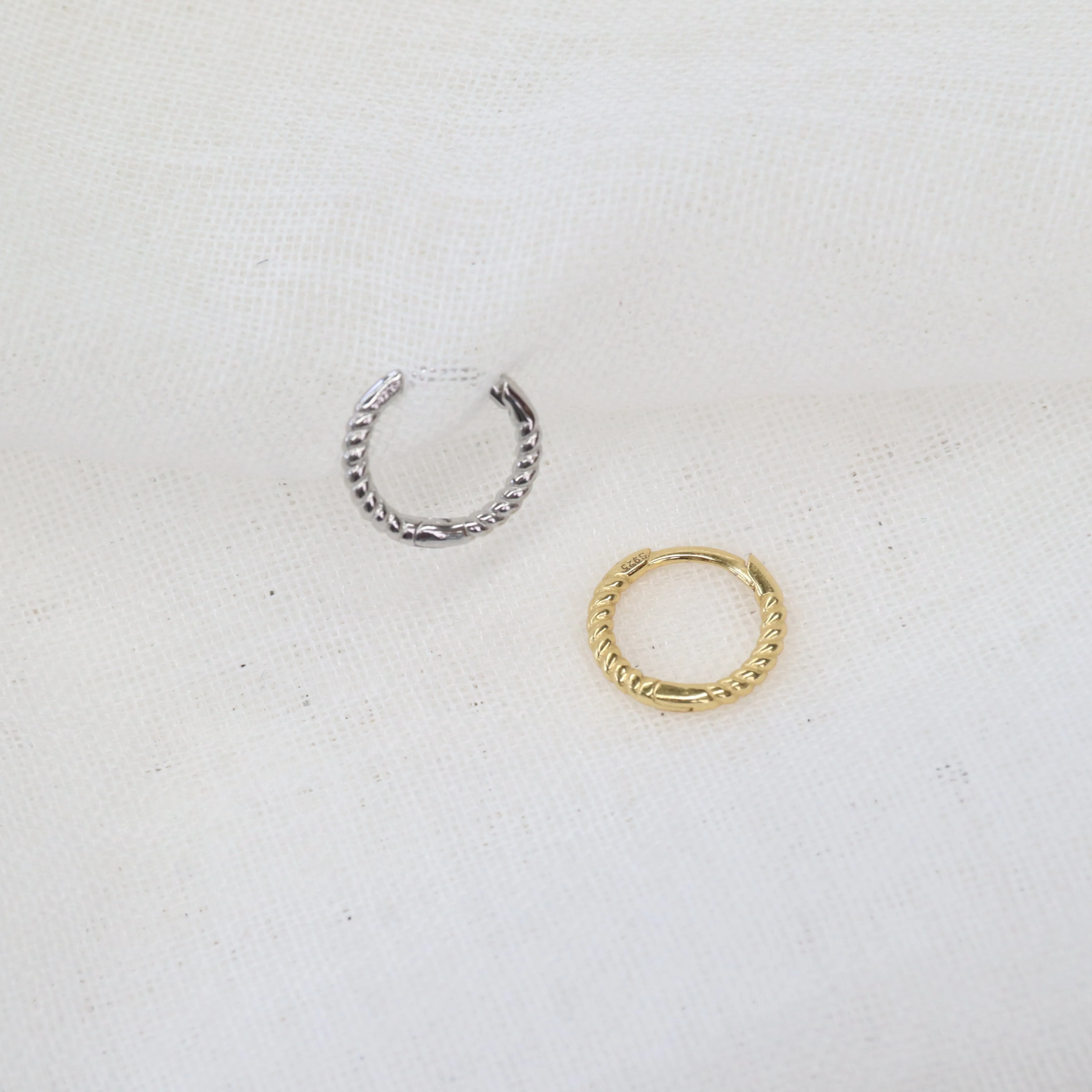 Lola | Sterling Silver & Gold Hoops