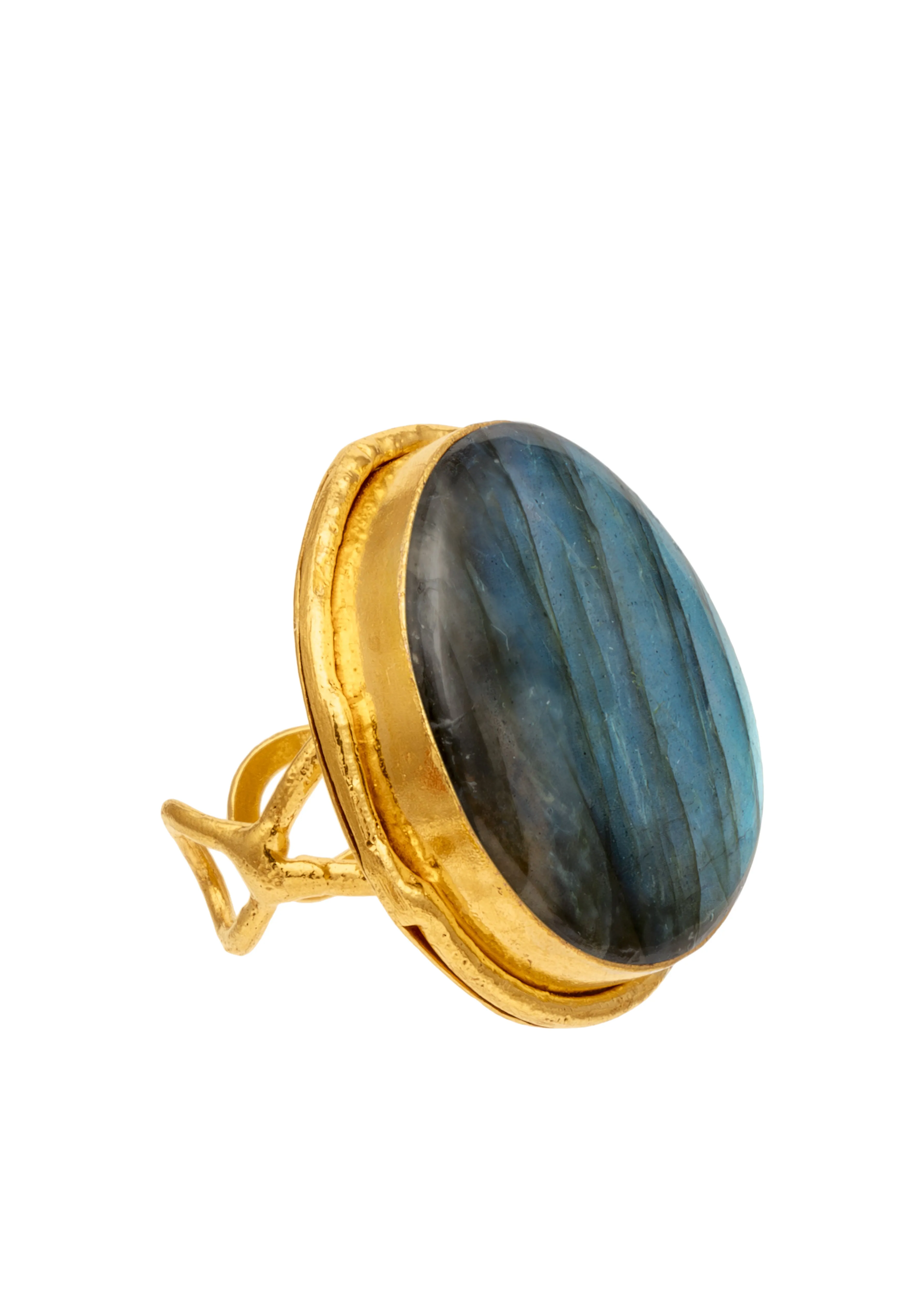 Macaron Ring Labradorite