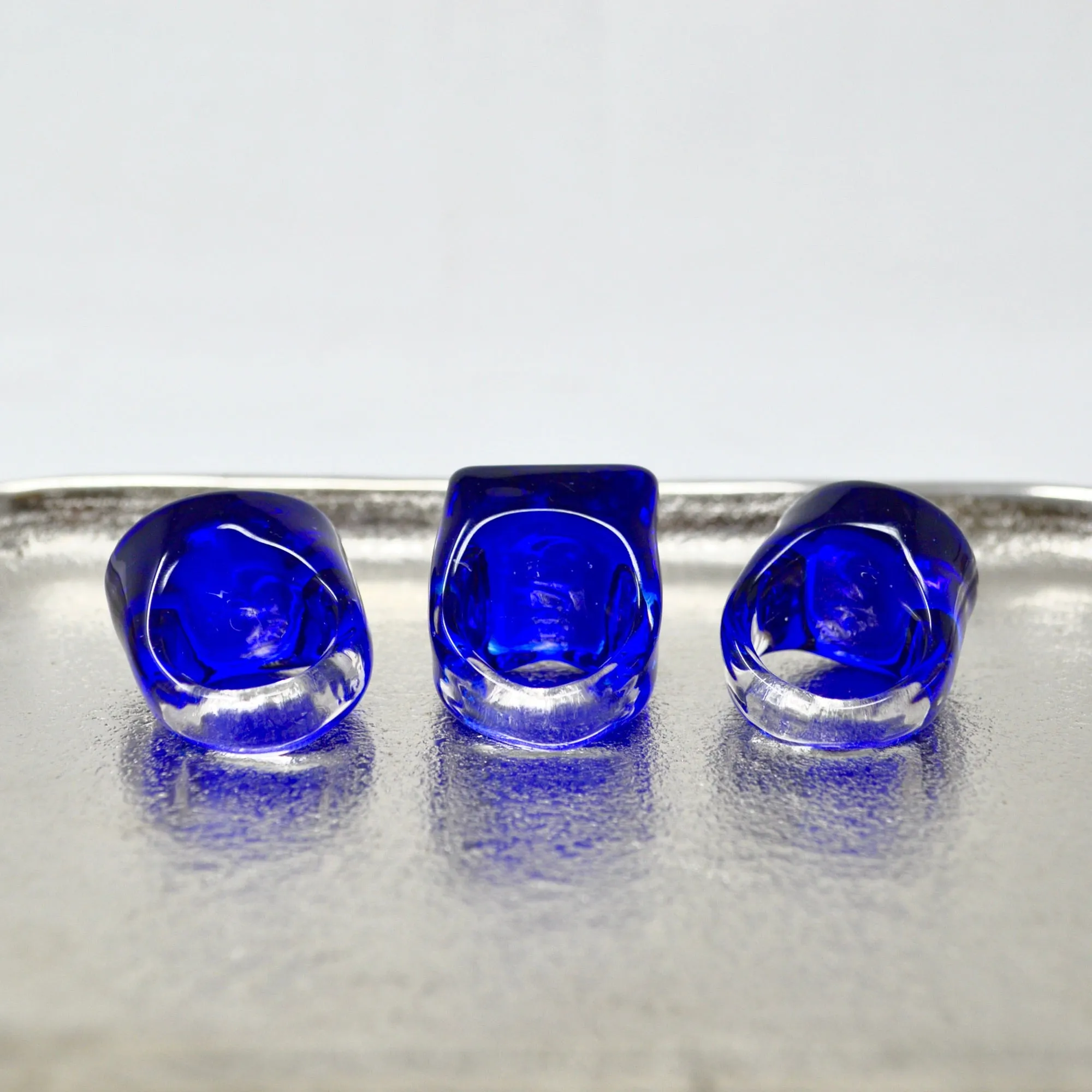 Murano Glass Statement Ring, Cobalt, Made in Italy