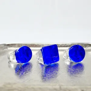 Murano Glass Statement Ring, Cobalt, Made in Italy