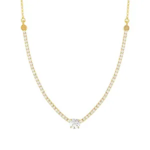 Nomination Chic&Charm Necklace, White Cubic Zirconia, Gold