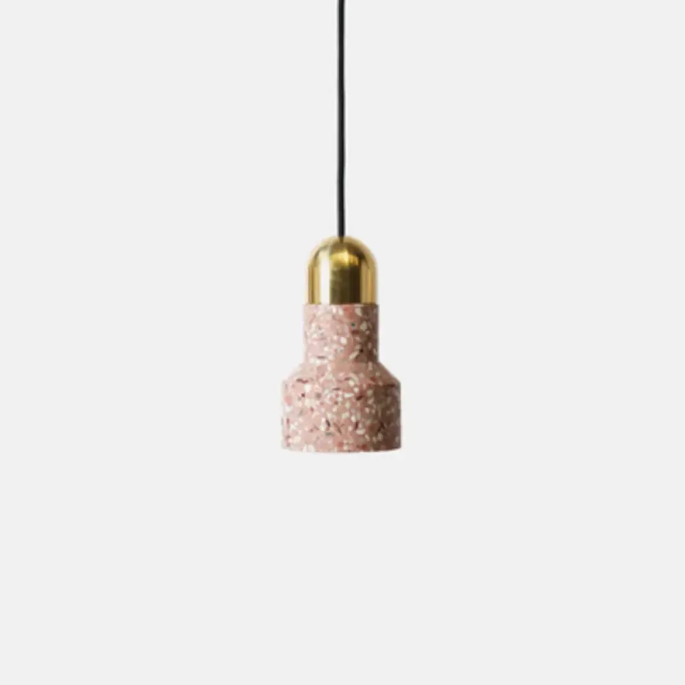 Nordic Style Terrazzo Pendant Ceiling Light with Flashlight Design - 1 Light