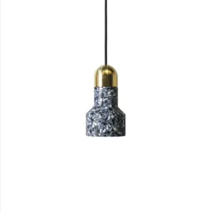 Nordic Style Terrazzo Pendant Ceiling Light with Flashlight Design - 1 Light