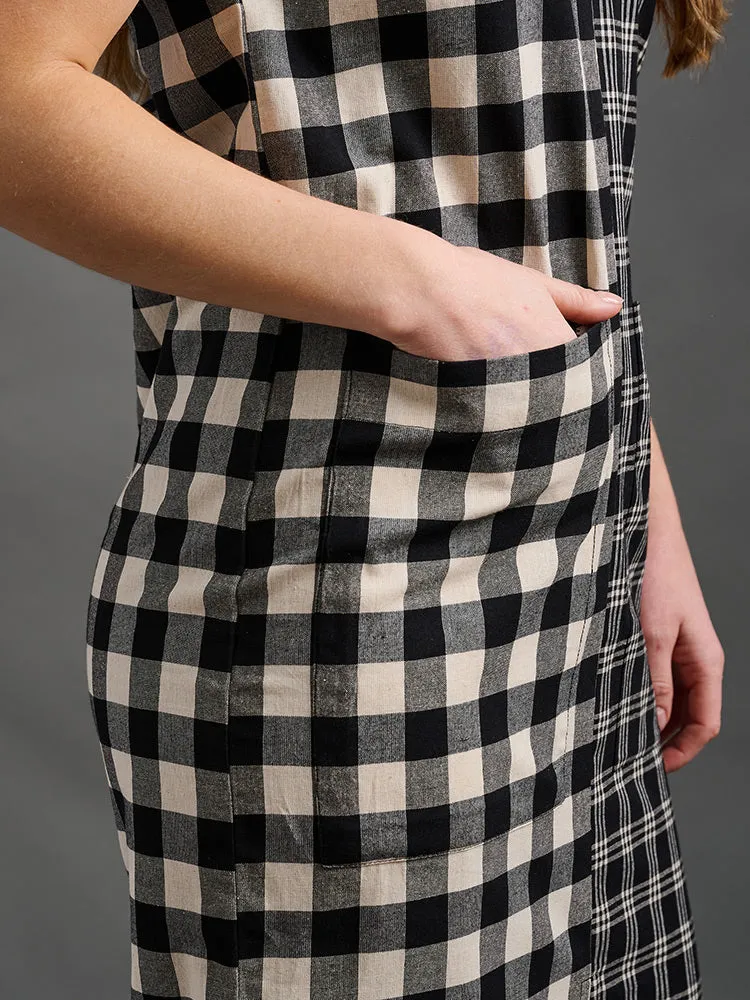 Padma Pocket Dress - Black and White Mix