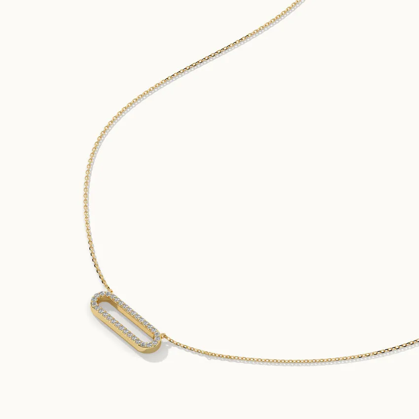 Paperclip Diamond Necklace