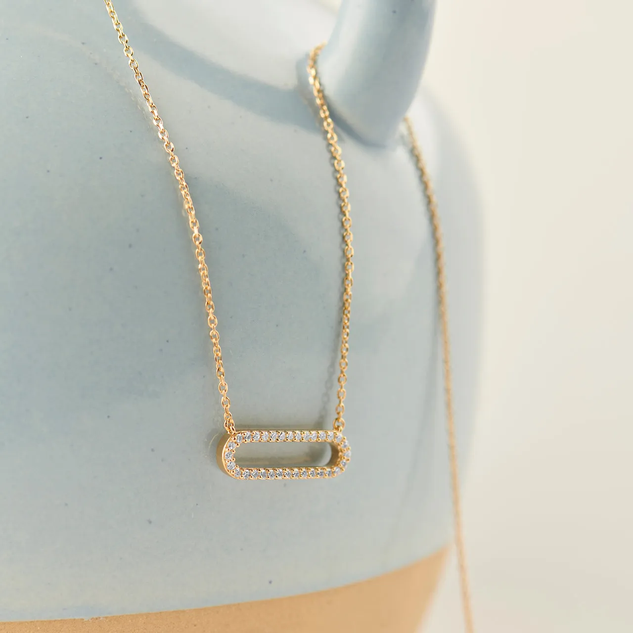 Paperclip Diamond Necklace