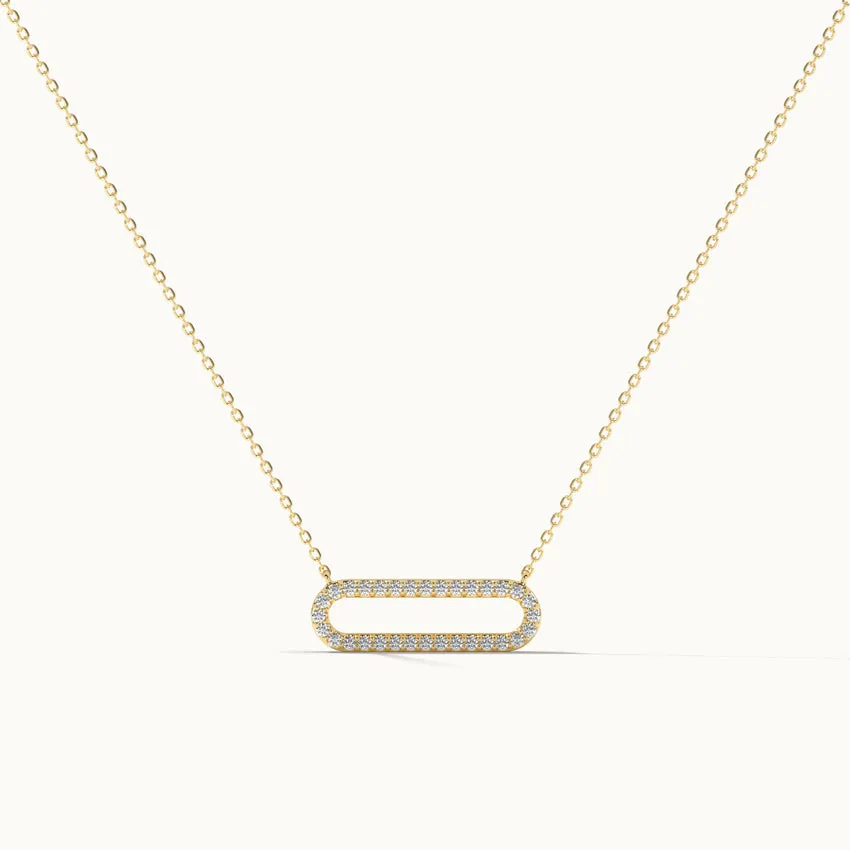 Paperclip Diamond Necklace